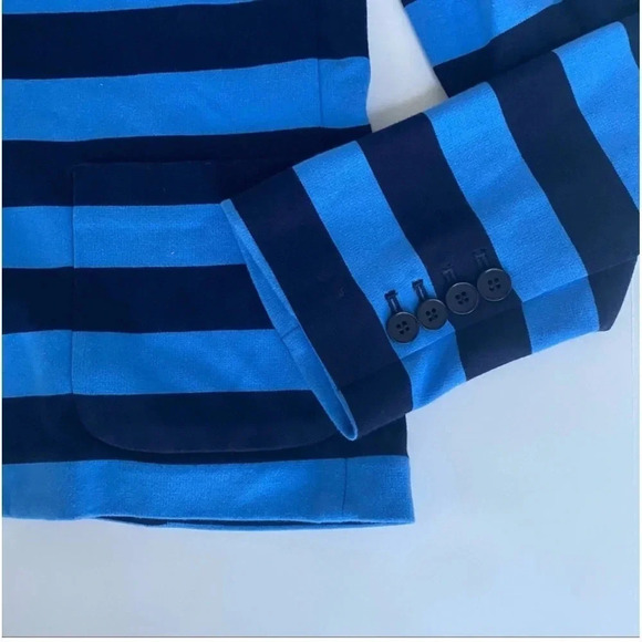 New Talbots Black Blue Striped Button Down Pockets Blazer
Nautical Petite medium - Picture 15 of 15